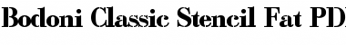 Bodoni Classic Stencil Fat Regular Font