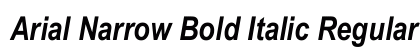Arial Narrow Bold Italic Regular Font Arial Narrow Bold Italic Regular Font Preview