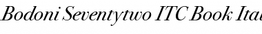Bodoni Seventytwo ITC Book Italic Font