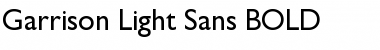 Garrison Light Sans BOLD Font