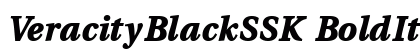 VeracityBlackSSK BoldItalic Preview