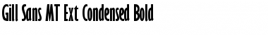 Gill Sans MT Ext Condensed Bold Bold Font