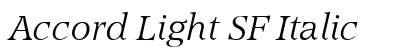 Accord Light SF Italic preview