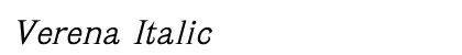 Verena Italic Preview