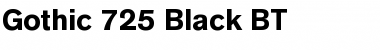 Gothic725 Blk BT Black Font
