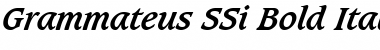 Grammateus SSi Bold Italic Font