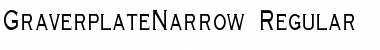 GraverplateNarrow Regular Font
