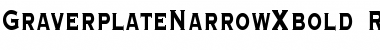 GraverplateNarrowXbold Font