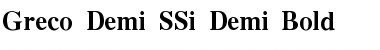 Greco Demi SSi Demi Bold Font