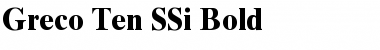 Greco Ten SSi Bold Font