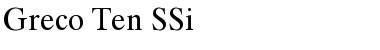 Greco Ten SSi Font