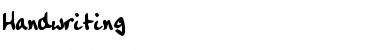 Handwriting Regular Font Handwriting Regular Font