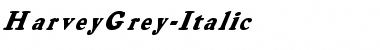 HarveyGrey-Italic Regular Font