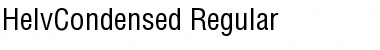 HelvCondensed Regular Font