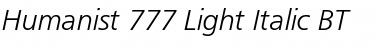 Humnst777 Lt BT Light Italic Font