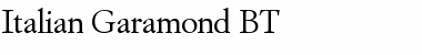 ItalianGarmnd BT Roman Font