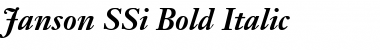 Janson SSi Bold Italic Font