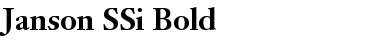 Janson SSi Bold Font