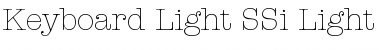 Keyboard Light SSi Font