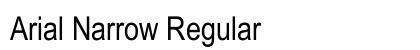 Arial Narrow Regular Font Arial Narrow Regular Font Preview