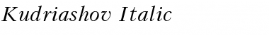 Kudriashov Italic Font