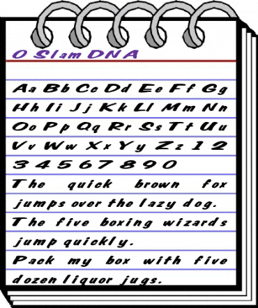 0 Slam DNA Regular animated font preview 0 Slam DNA Regular animated font preview