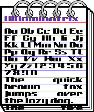 01Dominatrix Regular animated font preview