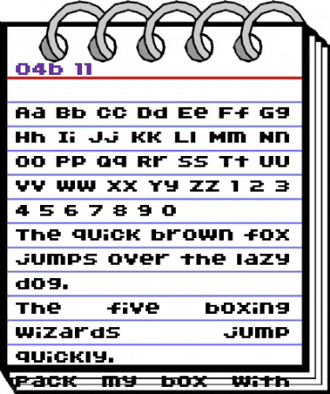 04b_11 Regular animated font preview 04b_11 Regular animated font preview