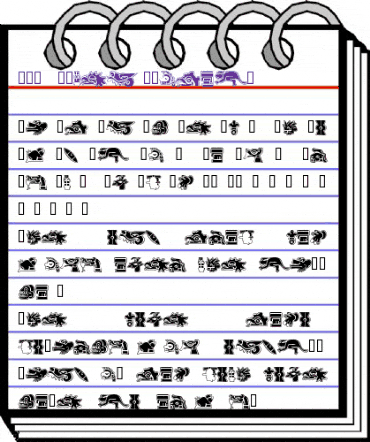 101! Aztec SymbolZ Regular animated font preview