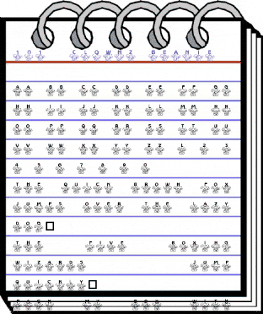 101! ClownZ Beanie Regular animated font preview