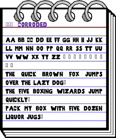 101! Corroded Regular animated font preview 101! Corroded Regular animated font preview