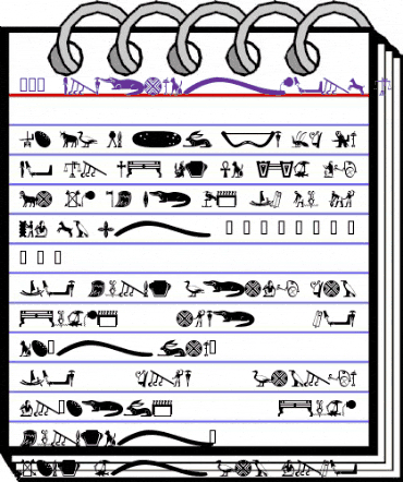 101! HieroglyphiX I Regular animated font preview