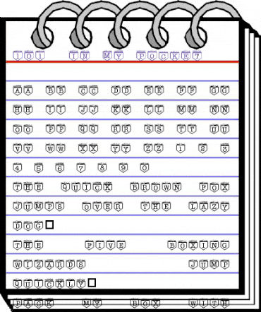 101! In My Pocket Regular animated font preview