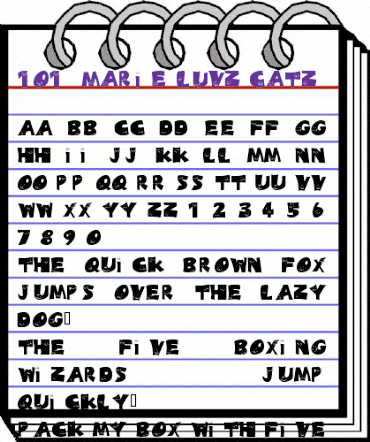 101! Marie LuvZ CatZ Regular animated font preview 101! Marie LuvZ CatZ Regular animated font preview