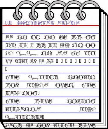 101! Medieval Alpha Regular animated font preview