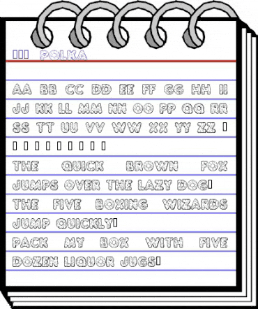101! Polka Regular animated font preview