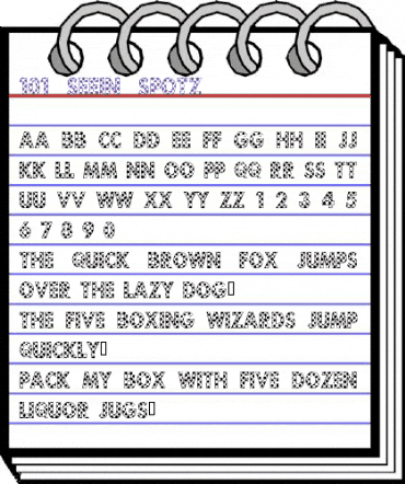101! Seein' SpotZ Regular animated font preview