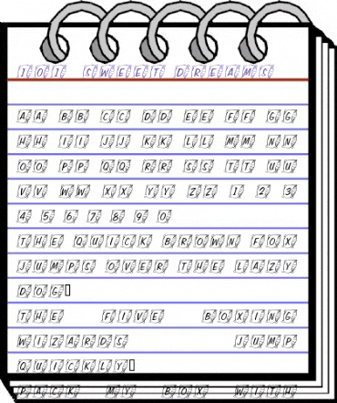 101! Sweet Dreams Regular animated font preview