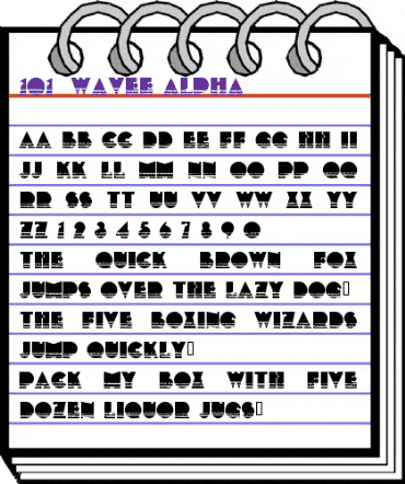 101! WaVee Alpha Regular animated font preview 101! WaVee Alpha Regular animated font preview