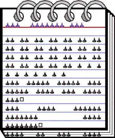 101! Witches Hat Regular animated font preview