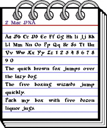 2 Mac DNA Regular animated font preview