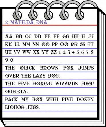 2 Matilda DNA Regular animated font preview