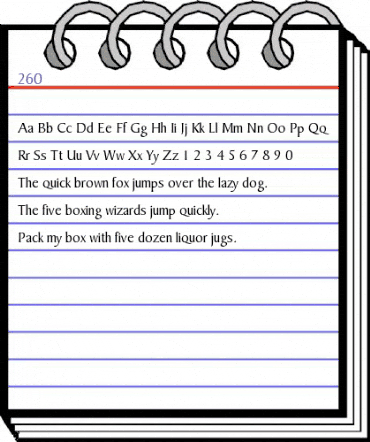 00260 Regular animated font preview