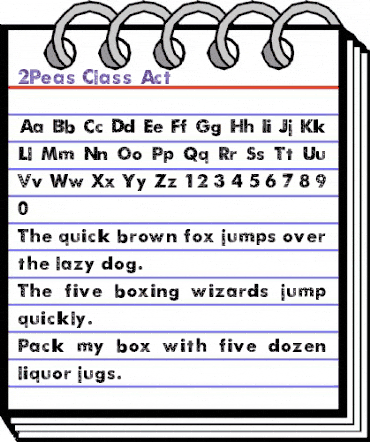 2Peas Class Act 2Peas Class Act animated font preview