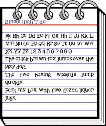 2Peas High Tide 2Peas High Tide animated font preview