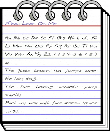 2Peas Lean On Me Regular animated font preview 2Peas Lean On Me Regular animated font preview