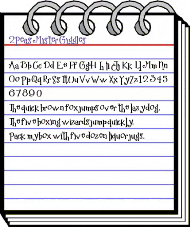 2Peas Mister Giggles 2Peas Mister Giggles animated font preview