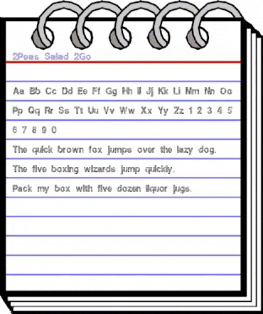 2Peas Salad 2Go Regular animated font preview 2Peas Salad 2Go Regular animated font preview