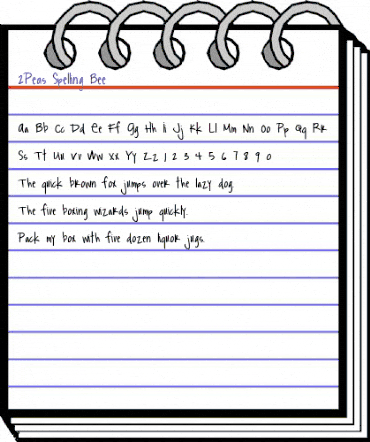 2Peas Spelling Bee Regular animated font preview 2Peas Spelling Bee Regular animated font preview