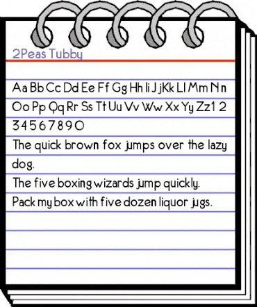 2Peas Tubby 2Peas Tubby animated font preview